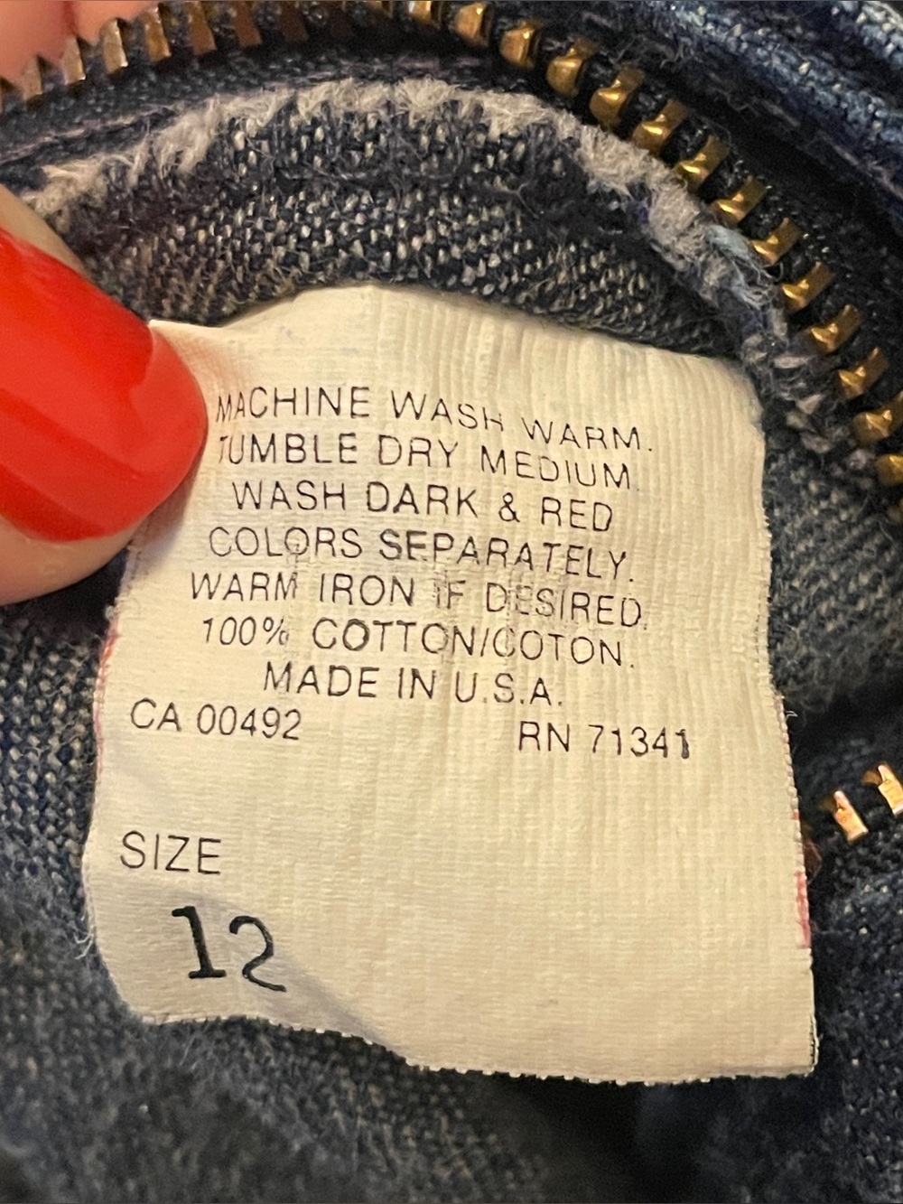 VTG LL Bean Pathfinder denim midi skirt, size 12 - Picture 5 of 6